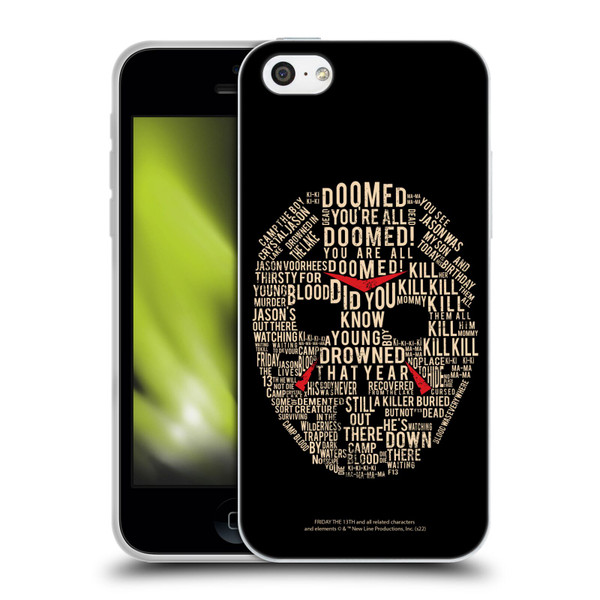 Friday the 13th 1980 Graphics Typography Soft Gel Case for Apple iPhone 5c