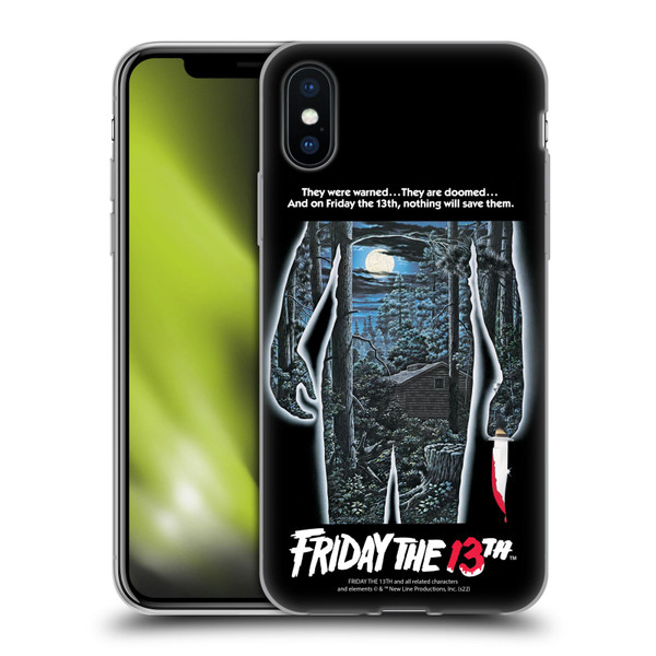 Friday the 13th 1980 Graphics Poster Soft Gel Case for Apple iPhone X / iPhone XS