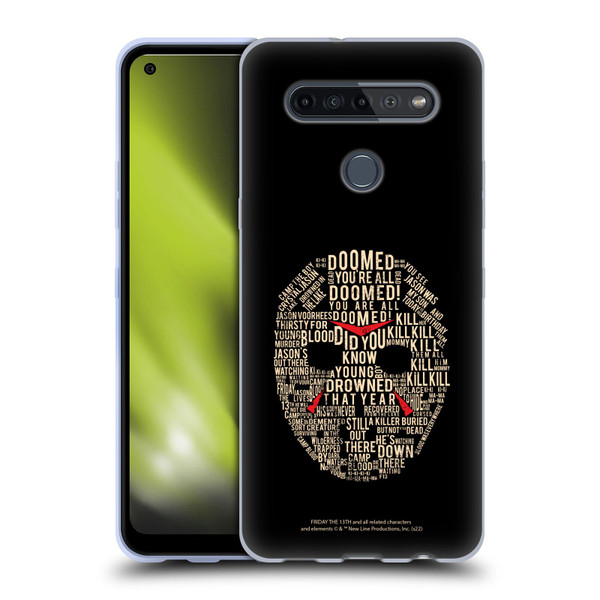 Friday the 13th 1980 Graphics Typography Soft Gel Case for LG K51S