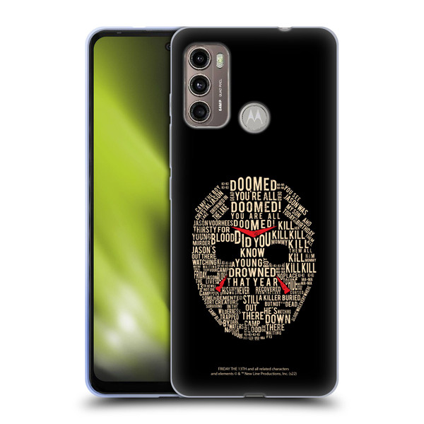 Friday the 13th 1980 Graphics Typography Soft Gel Case for Motorola Moto G60 / Moto G40 Fusion