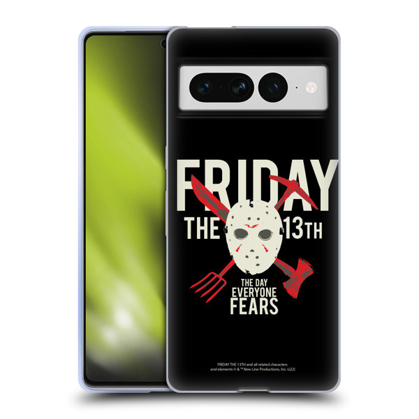 Friday the 13th 1980 Graphics The Day Everyone Fears Soft Gel Case for Google Pixel 7 Pro