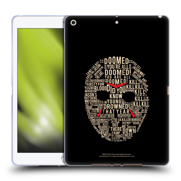 Friday the 13th 1980 Graphics Typography Soft Gel Case for Apple iPad 10.2 2019/2020/2021