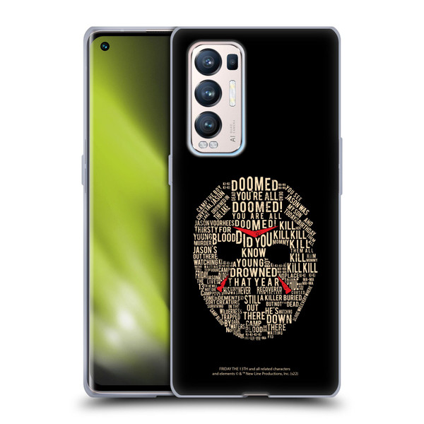 Friday the 13th 1980 Graphics Typography Soft Gel Case for OPPO Find X3 Neo / Reno5 Pro+ 5G