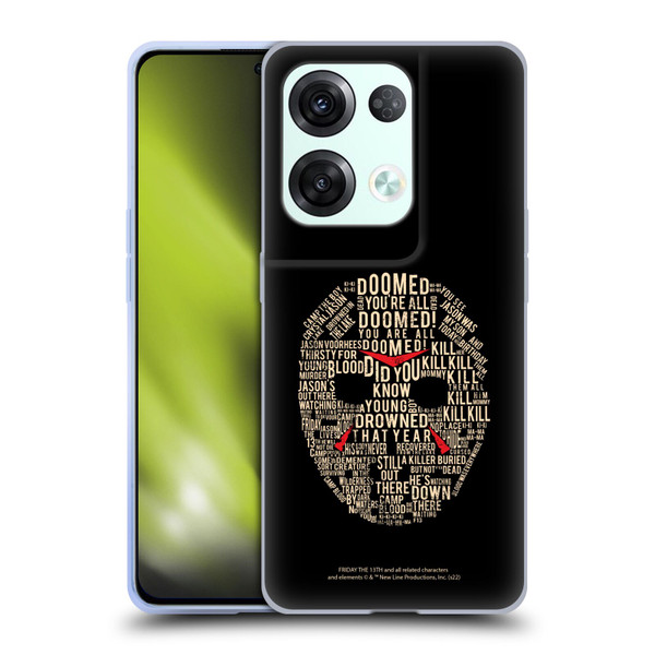 Friday the 13th 1980 Graphics Typography Soft Gel Case for OPPO Reno8 Pro