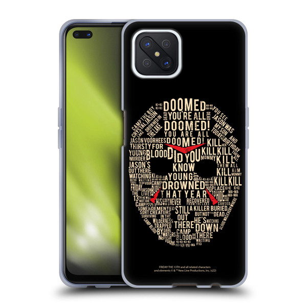 Friday the 13th 1980 Graphics Typography Soft Gel Case for OPPO Reno4 Z 5G
