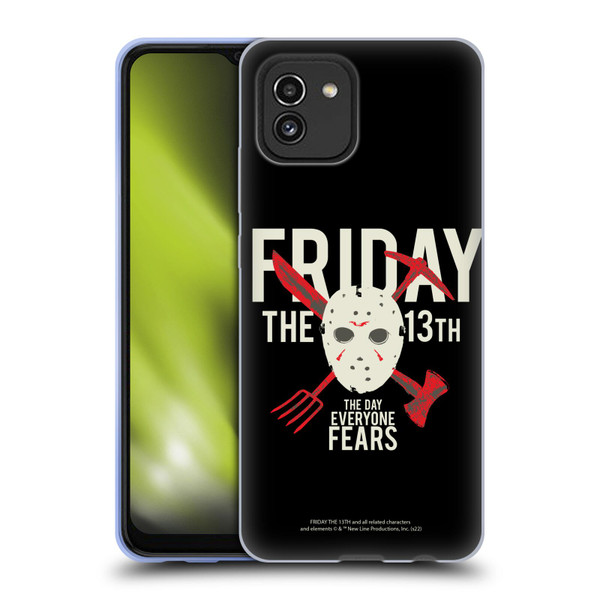 Friday the 13th 1980 Graphics The Day Everyone Fears Soft Gel Case for Samsung Galaxy A03 (2021)
