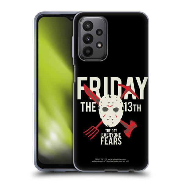 Friday the 13th 1980 Graphics The Day Everyone Fears Soft Gel Case for Samsung Galaxy A23 / 5G (2022)