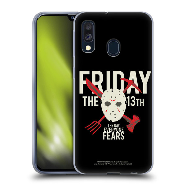 Friday the 13th 1980 Graphics The Day Everyone Fears Soft Gel Case for Samsung Galaxy A40 (2019)