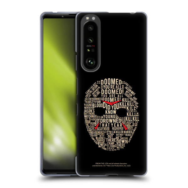 Friday the 13th 1980 Graphics Typography Soft Gel Case for Sony Xperia 1 III