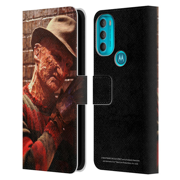 A Nightmare On Elm Street 3 Dream Warriors Graphics Freddy 3 Leather Book Wallet Case Cover For Motorola Moto G71 5G