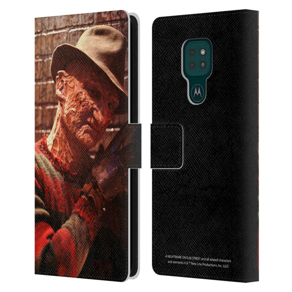 A Nightmare On Elm Street 3 Dream Warriors Graphics Freddy 3 Leather Book Wallet Case Cover For Motorola Moto G9 Play