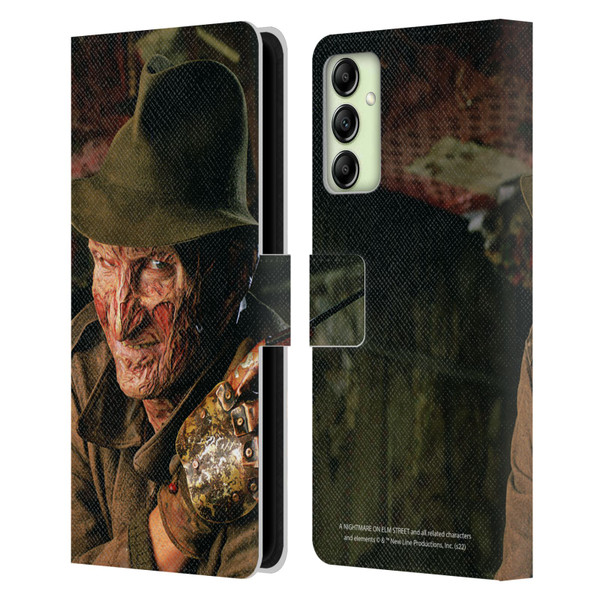 A Nightmare On Elm Street 4 The Dream Master Graphics Freddy Leather Book Wallet Case Cover For Samsung Galaxy A14 5G