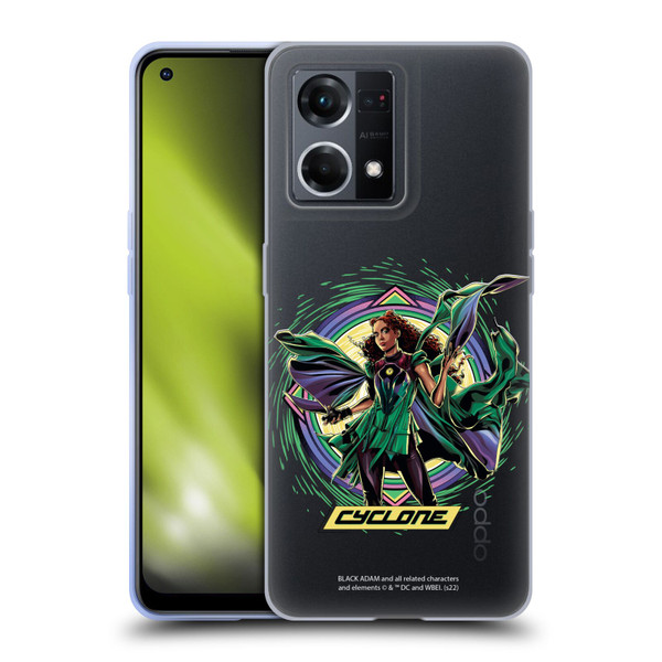 Black Adam Graphics Cyclone Soft Gel Case for OPPO Reno8 4G