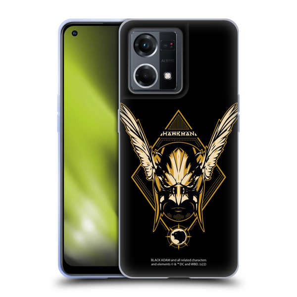 Black Adam Graphics Hawkman Soft Gel Case for OPPO Reno8 4G