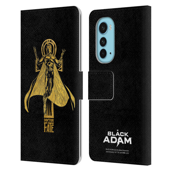 Black Adam Graphics Doctor Fate Leather Book Wallet Case Cover For Motorola Edge (2022)