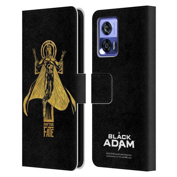 Black Adam Graphics Doctor Fate Leather Book Wallet Case Cover For Motorola Edge 30 Neo 5G