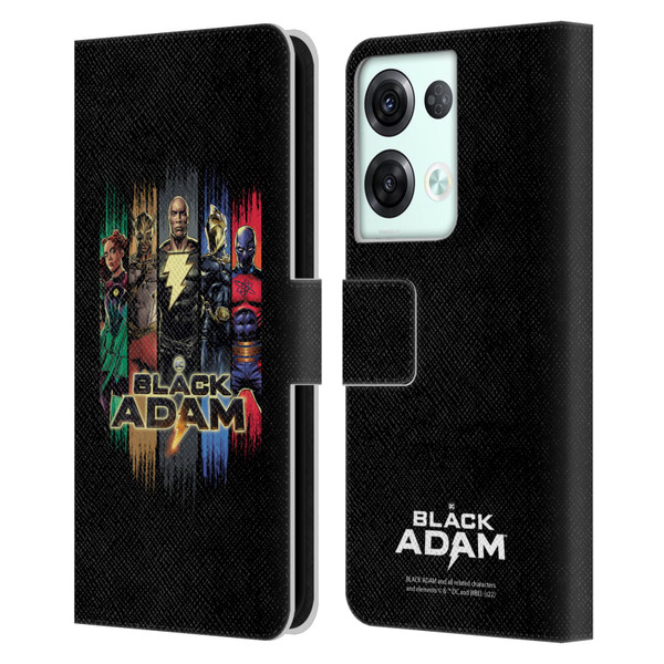 Black Adam Graphics Group Leather Book Wallet Case Cover For OPPO Reno8 Pro