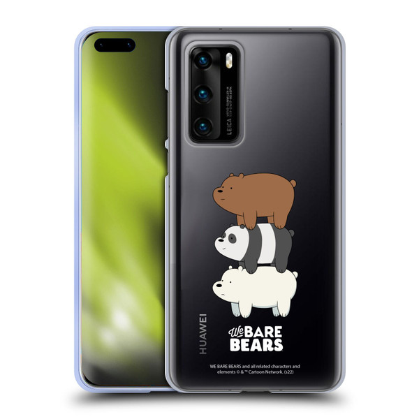 We Bare Bears Character Art Group 3 Soft Gel Case for Huawei P40 5G