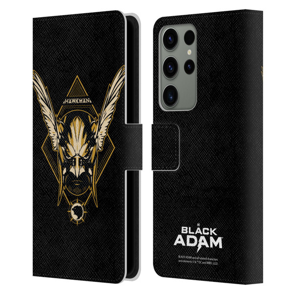 Black Adam Graphics Hawkman Leather Book Wallet Case Cover For Samsung Galaxy S23 Ultra 5G