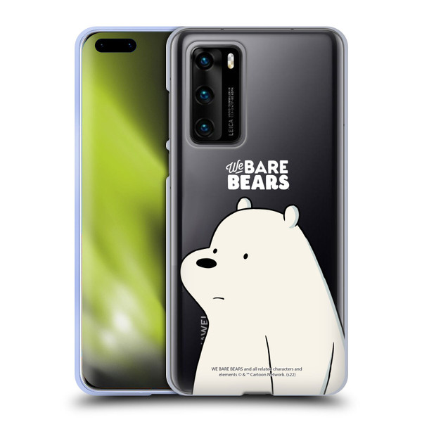 We Bare Bears Character Art Ice Bear Soft Gel Case for Huawei P40 5G