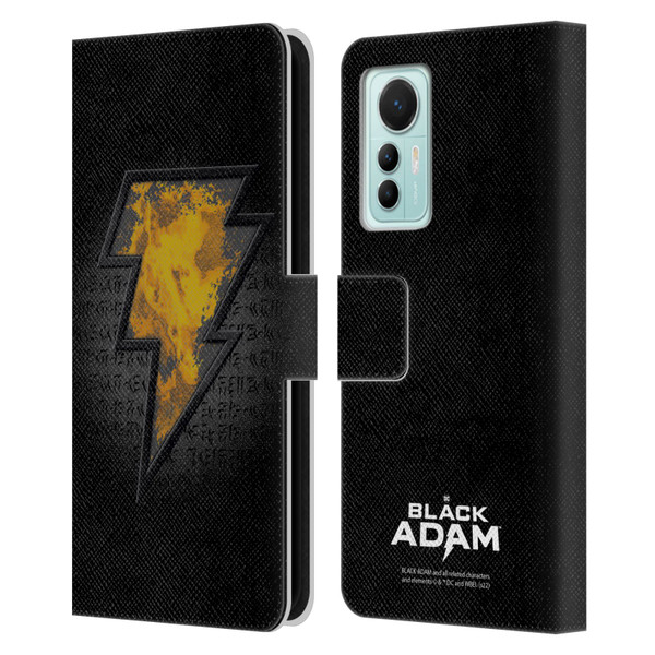 Black Adam Graphics Icon Leather Book Wallet Case Cover For Xiaomi 12 Lite