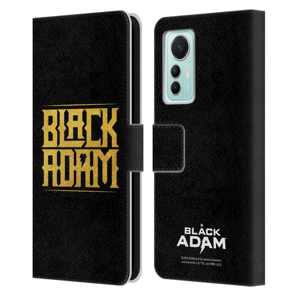 Black Adam Graphics Logotype Leather Book Wallet Case Cover For Xiaomi 12 Lite