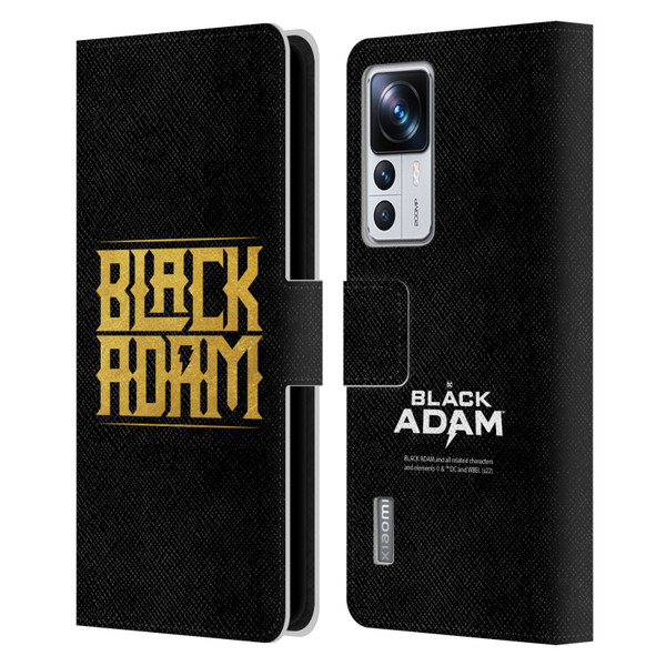 Black Adam Graphics Logotype Leather Book Wallet Case Cover For Xiaomi 12T Pro