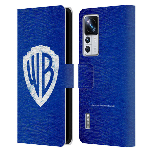 Warner Bros. Shield Logo Distressed Leather Book Wallet Case Cover For Xiaomi 12T Pro