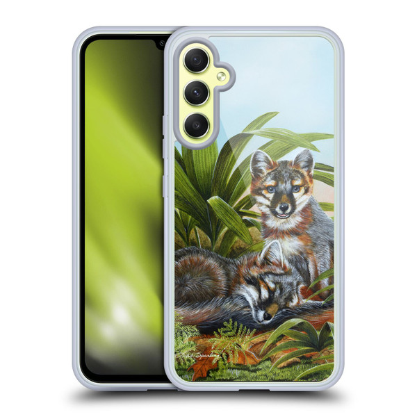 Lisa Sparling Creatures Red Fox Kits Soft Gel Case for Samsung Galaxy A34 5G