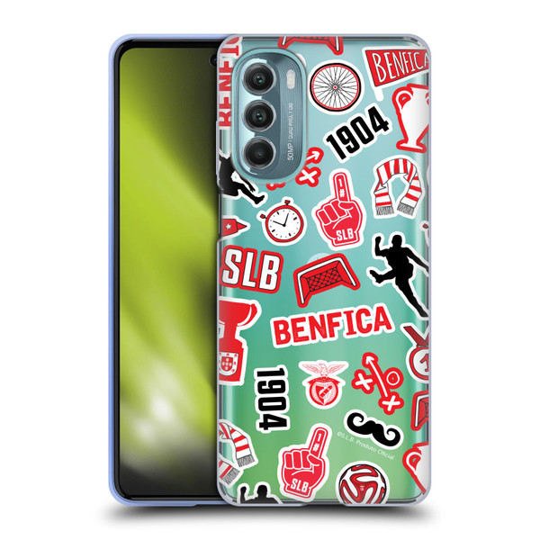 S.L. Benfica 2021/22 Crest Stickers Soft Gel Case for Motorola Moto G Stylus 5G (2022)