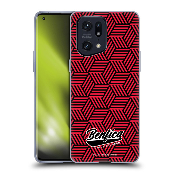 S.L. Benfica 2021/22 Crest Geometric Soft Gel Case for OPPO Find X5 Pro