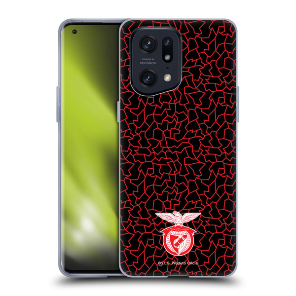 S.L. Benfica 2021/22 Crest Mosaic Pattern Soft Gel Case for OPPO Find X5 Pro