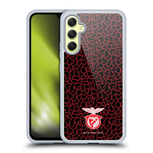 S.L. Benfica 2021/22 Crest Mosaic Pattern Soft Gel Case for Samsung Galaxy A34 5G