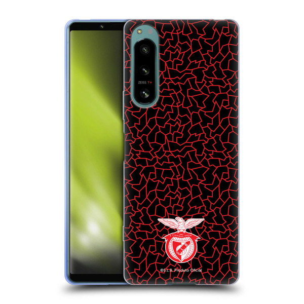 S.L. Benfica 2021/22 Crest Mosaic Pattern Soft Gel Case for Sony Xperia 5 IV