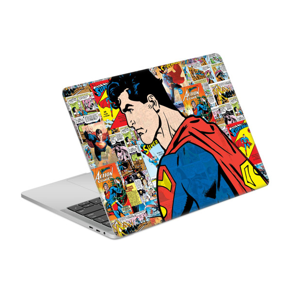 Superman DC Comics Logos And Comic Book Character Collage Vinyl Sticker Skin Decal Cover for Apple MacBook Pro 13.3" A1708