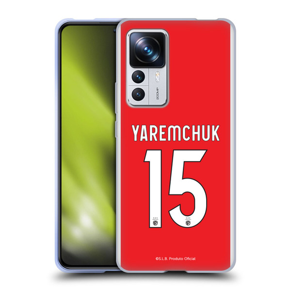 S.L. Benfica 2021/22 Players Home Kit Roman Yaremchuk Soft Gel Case for Xiaomi 12T Pro