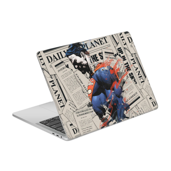 Superman DC Comics Logos And Comic Book Newspaper Vinyl Sticker Skin Decal Cover for Apple MacBook Pro 13" A2338