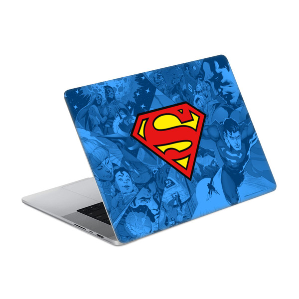Superman DC Comics Logos And Comic Book Collage Vinyl Sticker Skin Decal Cover for Apple MacBook Pro 16" A2485