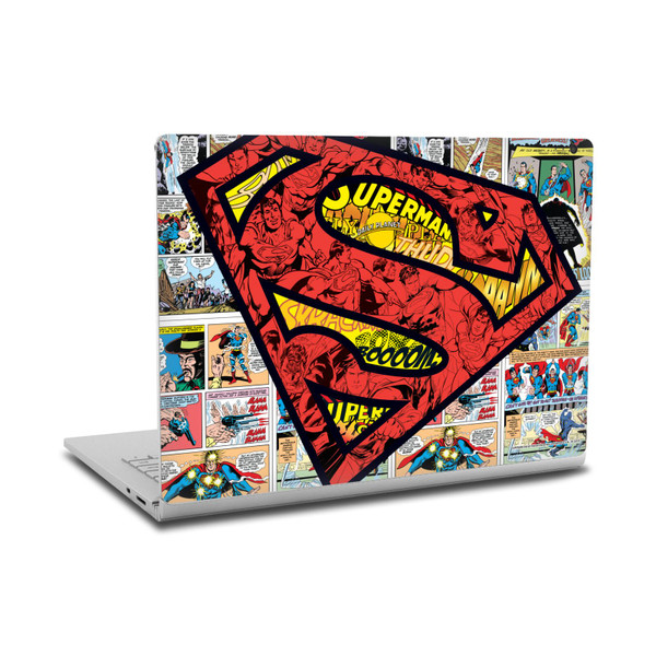 Superman DC Comics Logos And Comic Book Oversized Vinyl Sticker Skin Decal Cover for Microsoft Surface Book 2