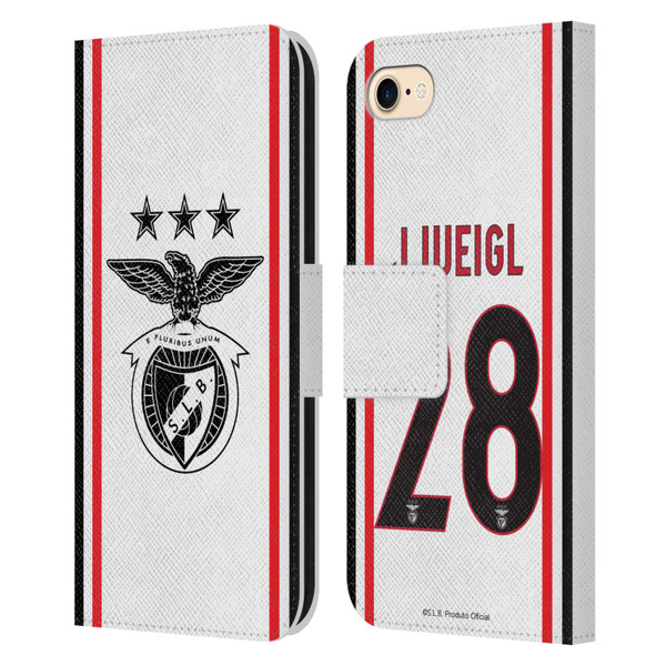 S.L. Benfica 2021/22 Players Away Kit Julian Weigl Leather Book Wallet Case Cover For Apple iPhone 7 / 8 / SE 2020 & 2022