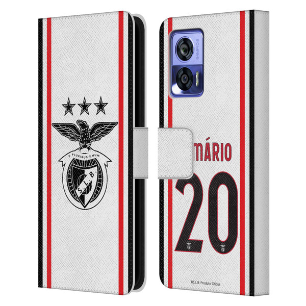 S.L. Benfica 2021/22 Players Away Kit João Mário Leather Book Wallet Case Cover For Motorola Edge 30 Neo 5G