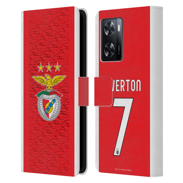 S.L. Benfica 2021/22 Players Home Kit Everton Soares Leather Book Wallet Case Cover For OPPO A57s