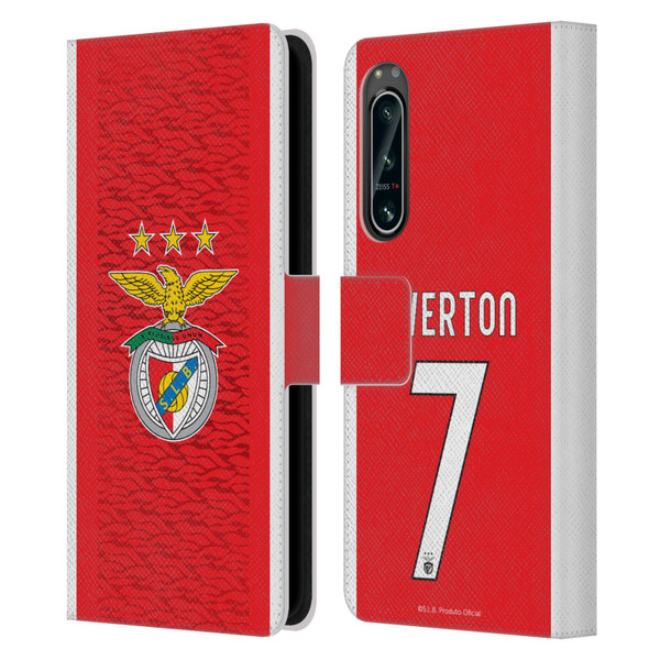 S.L. Benfica 2021/22 Players Home Kit Everton Soares Leather Book Wallet Case Cover For Sony Xperia 5 IV