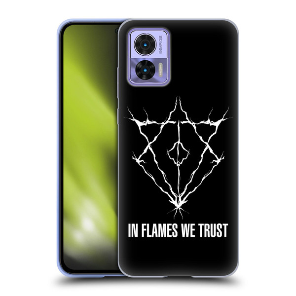 In Flames Metal Grunge Jesterhead Logo Soft Gel Case for Motorola Edge 30 Neo 5G