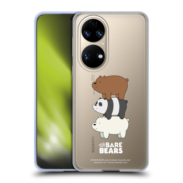 We Bare Bears Character Art Group 3 Soft Gel Case for Huawei P50