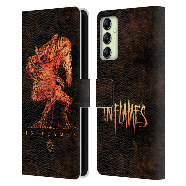 In Flames Metal Grunge Creature Leather Book Wallet Case Cover For Samsung Galaxy A14 5G