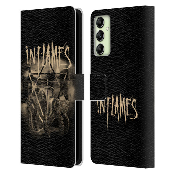 In Flames Metal Grunge Octoflames Leather Book Wallet Case Cover For Samsung Galaxy A14 5G