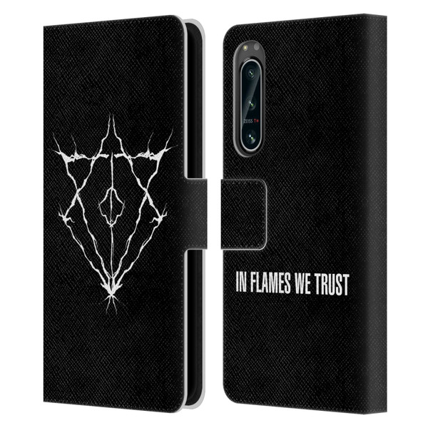 In Flames Metal Grunge Jesterhead Logo Leather Book Wallet Case Cover For Sony Xperia 5 IV