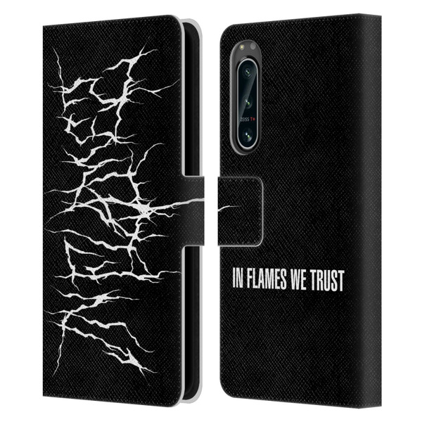 In Flames Metal Grunge Metal Logo Leather Book Wallet Case Cover For Sony Xperia 5 IV