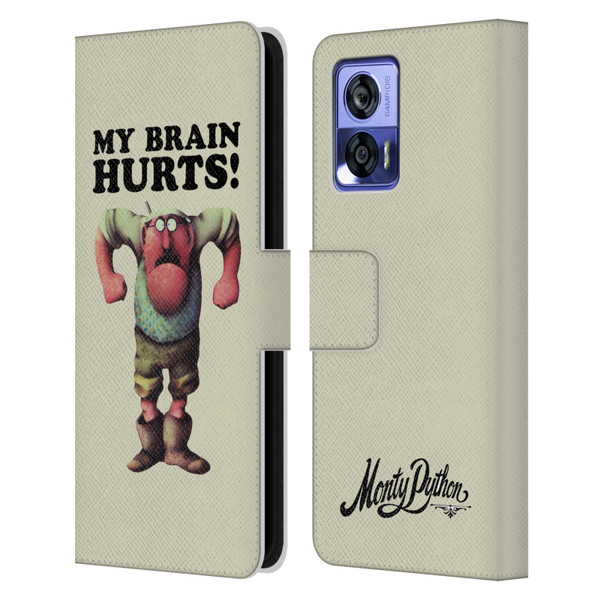 Monty Python Key Art My Brain Hurts Leather Book Wallet Case Cover For Motorola Edge 30 Neo 5G